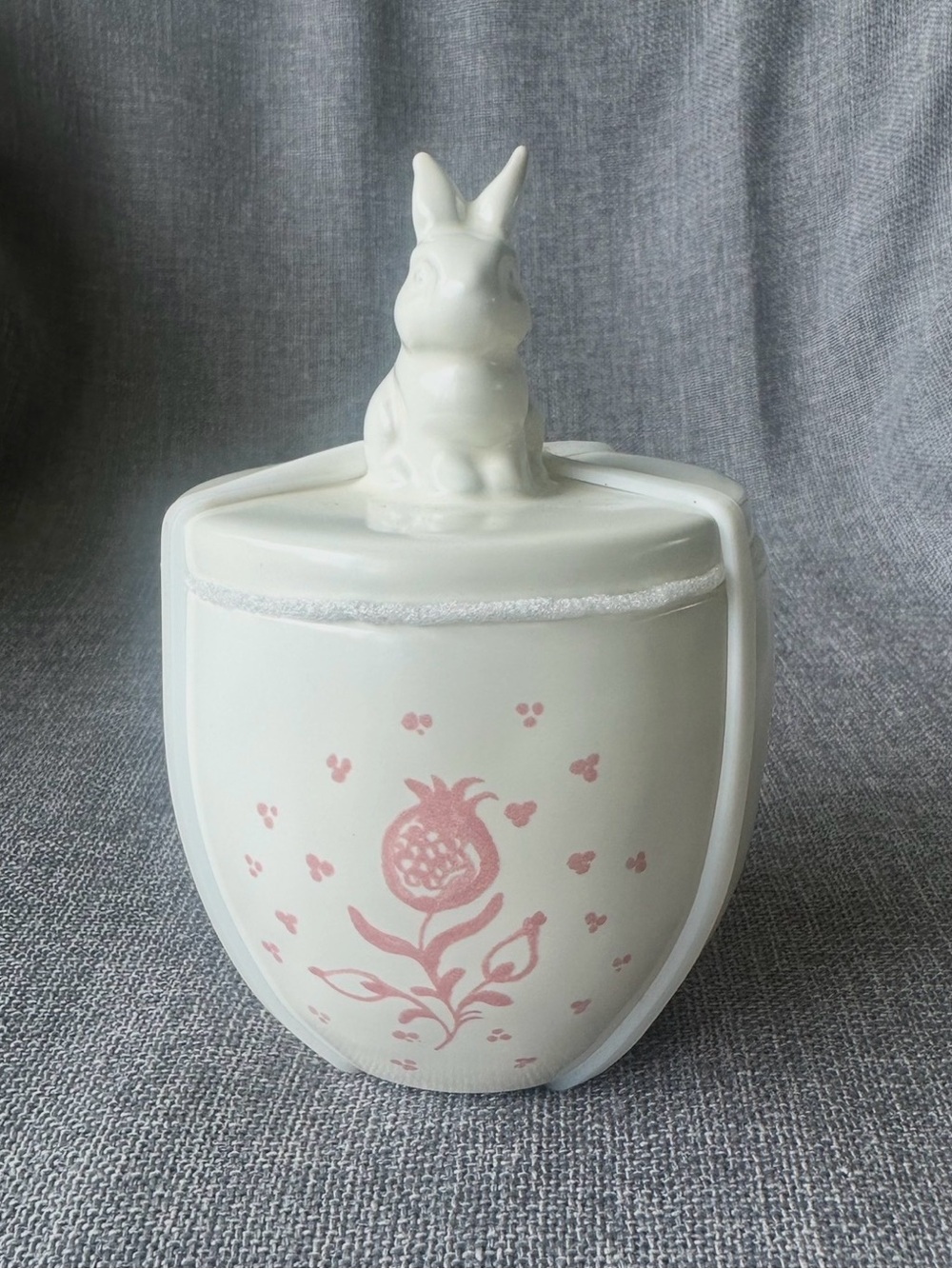 New Stoneware Easter Rabbit Aralia Sugar Jar from Threshold